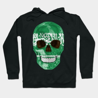 Saudi Arabia Flag Skull - Gift for Saudi Arabian With Roots From Saudi Arabia Hoodie